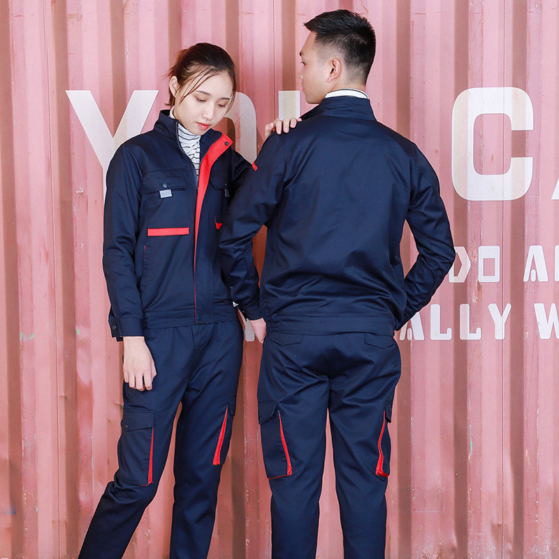 Long sleeve work suit male spring autumn wear resistant dirt factory workshop paste trousers welding workshop to insure men