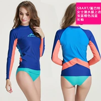 923 Royal Blue Orange Light Blue Top