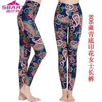 806 брюки тибетского зеленого печати