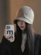 Rich cabinet hat brim pile hat women's autumn and winter versatile face-showing postpartum confinement hat Baotou Japanese duck tongue cold hat
