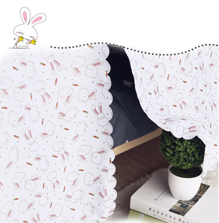 Bunny Shade Rèm trên màn cửa, phong cách công chúa thoáng khí, giường ngủ nữ, dày ký túc xá sinh viên rèm cửa