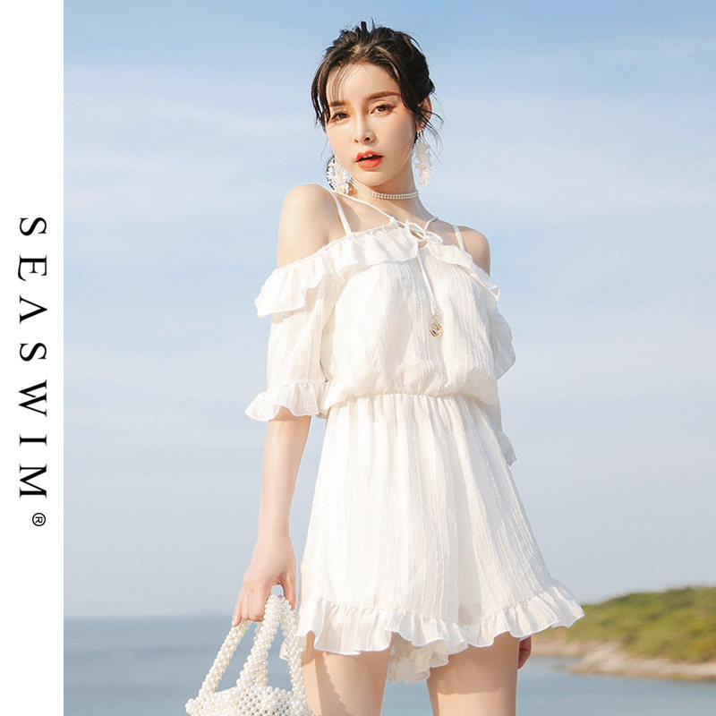 Two-style swimsuit women's three sets sexy flat corner cover with slim South Korean spa steel Bikini Resort Swimsuit