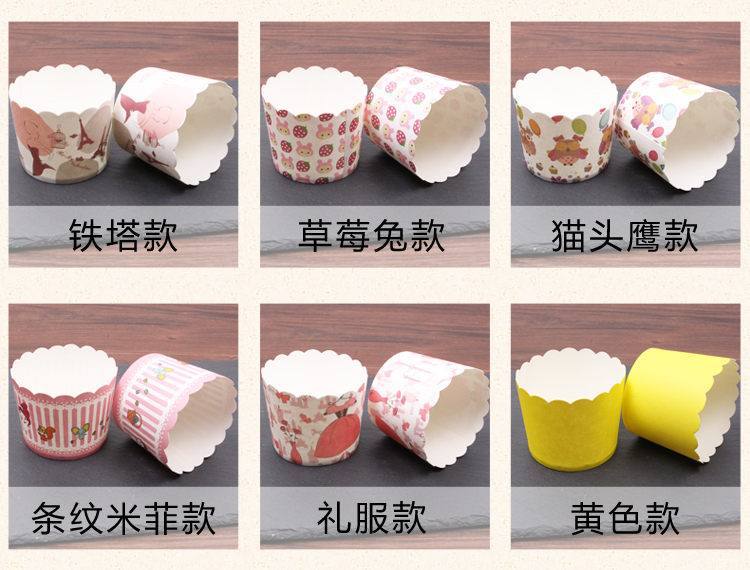 Cup of Cup Nhiệt độ cao Giấy Cup Cup Trung bình Muffin Cup Bánh nhỏ Nướng DIY Khuôn - Tự làm khuôn nướng khuon banh bao