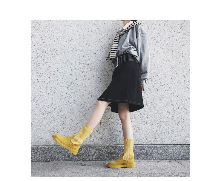 Mùa xuân và mùa đông 2018 mới boot nữ cổ thấp