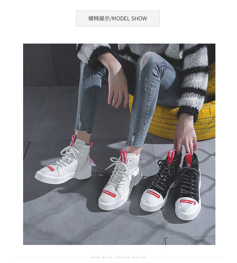 Giày cao cổ châu Âu giúp giày nữ triều ulzzang Hàn Quốc phiên bản mùa thu hoang dã của học sinh 2018 mới giày boot nữ cổ thấp hàng hiệu