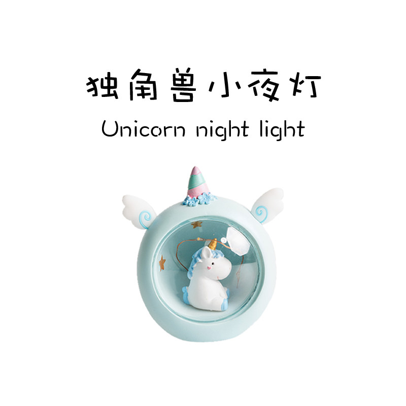 SNAP Institute ins girl heart unicorn gift for girlfriend night light cute cartoon bedside table lamp