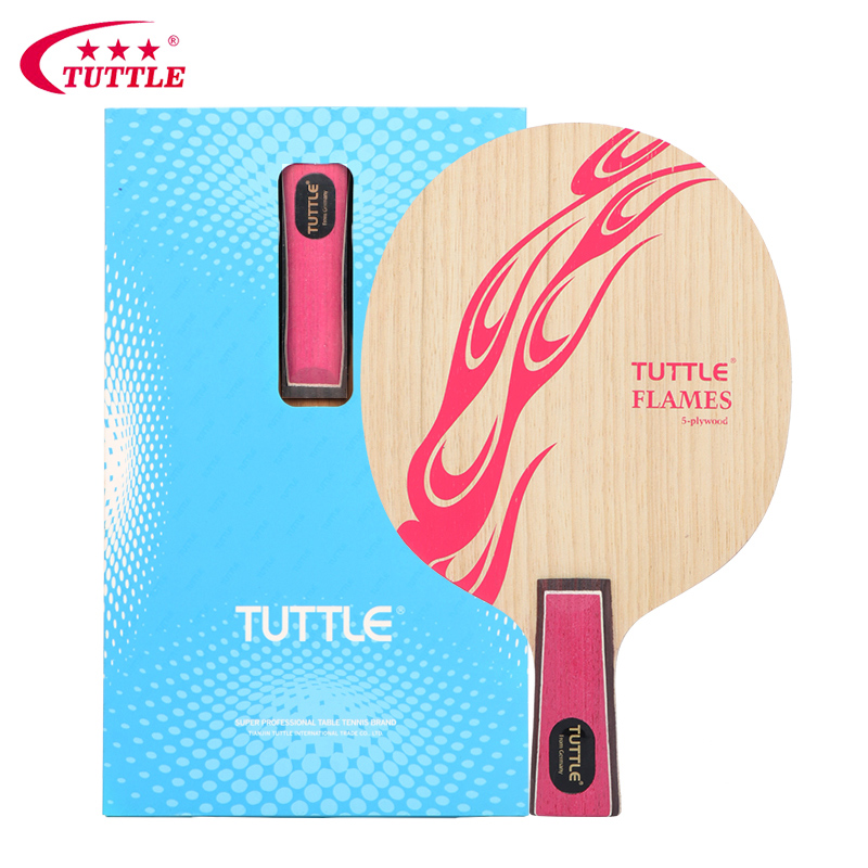 KOKUTAKU TUTTLE flame five-layer solid wood table tennis racket base plate control type arc ring ball special
