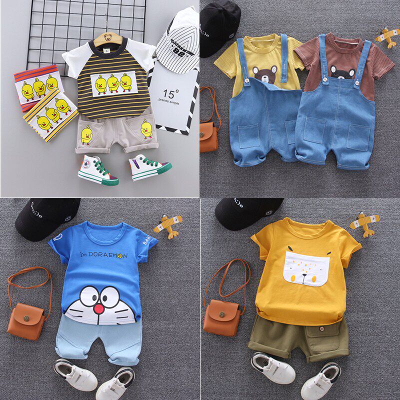 Children's clothing 2020 summer new boy girl baby 1-3-4-5 years old children's short sleeve suit Children's clothes summer clothes