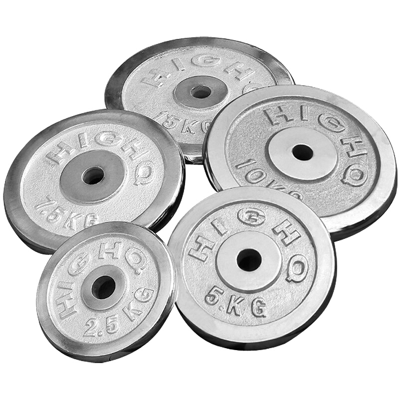 純鉄電気メッキダンベルピースメンズフィットネスバーベルピースホーム小さな穴1 2.5 kg 3 5 7.5KGディスカス