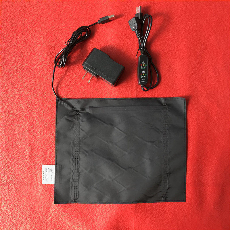 USB Carbon Fiber Fever Big Number Clothes Cushion Fever sheet 5V Heating electric hot sheet black Non-unwoven cloth 20 * 25