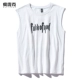 Áo mùa hè in hình áo thun không tay nam thương hiệu hip hop cotton thể dục vest phiên bản Hàn Quốc của áo vest trên vai - Áo vest cotton áo 3 lỗ tập gym