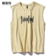 Áo vest thể thao nam không tay áo thun cotton thoáng khí tập thể dục đáy quần xòe tay áo rộng vai xuân hè thanh niên - Áo vest cotton áo khoác mùa đông nam hàn quốc