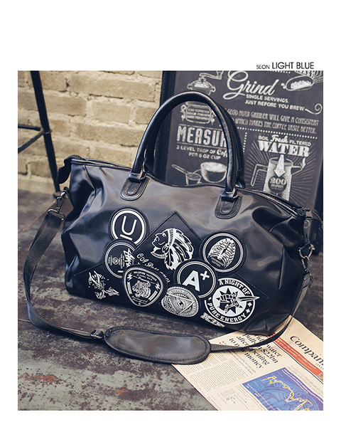 Túi du lịch khoảng cách ngắn nữ huy hiệu nam graffiti túi nữ duffel túi oxford túi thể dục dung lượng lớn túi xách - Túi xách nữ túi xách cầm tay nữ
