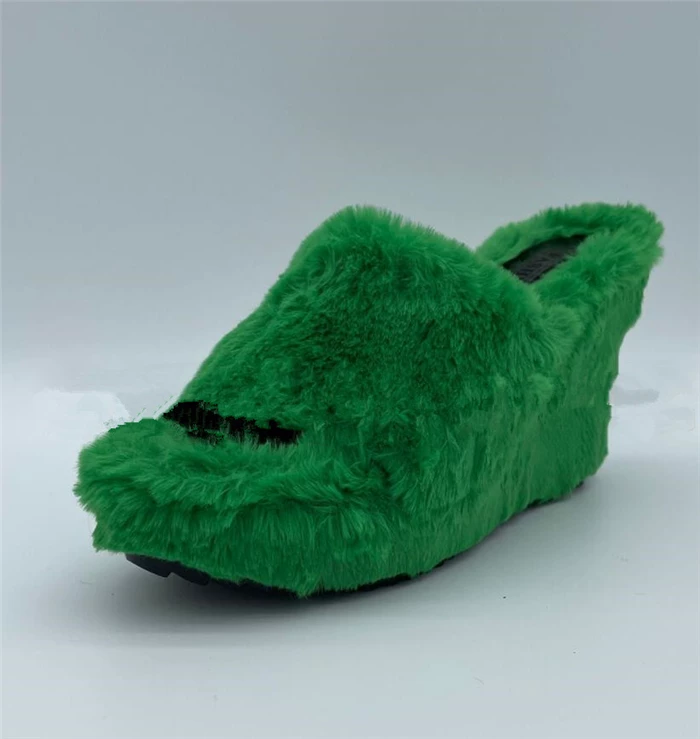 Европейские и американские шерстяные тапочки женские с мехом Fleece Fur Slippers Сандалии для женщин