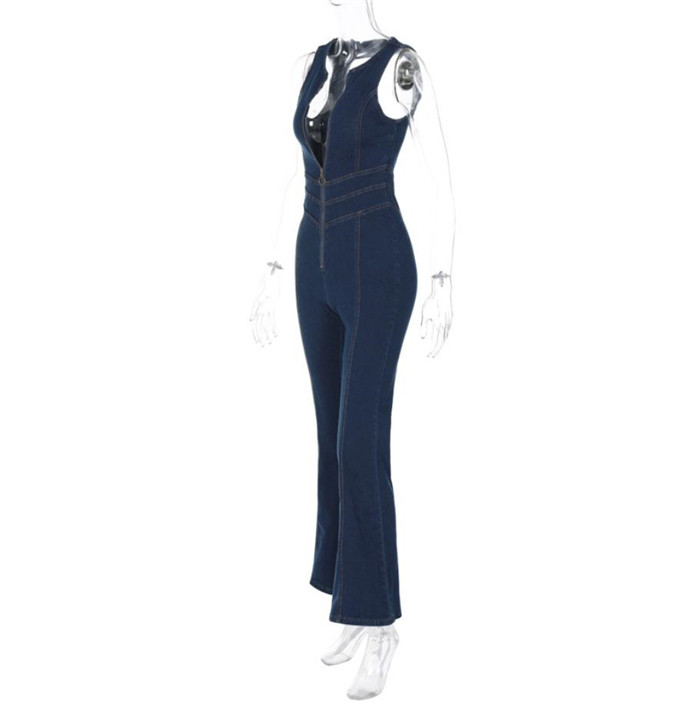 Боди/брюки ins欧美时尚牛仔连体衣长裤女 jumpsuit bodysuit overalls women OTHER