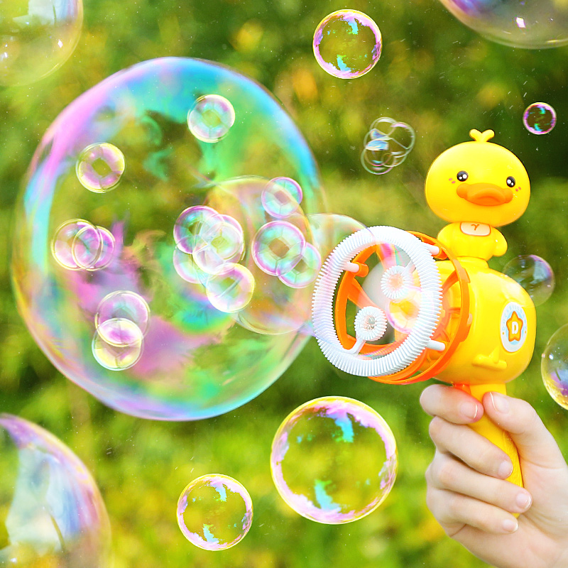 Children's hand-held bubble blowing machine gun machine automatic girl heart ins net red supplement watertight girl toy