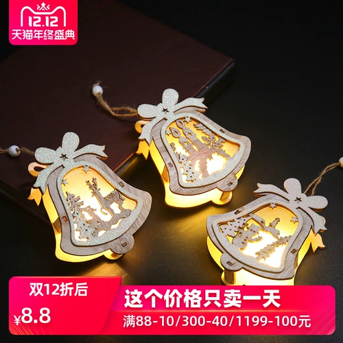 Рождественская деревянная трехмерная подвеска, макет, настольное украшение