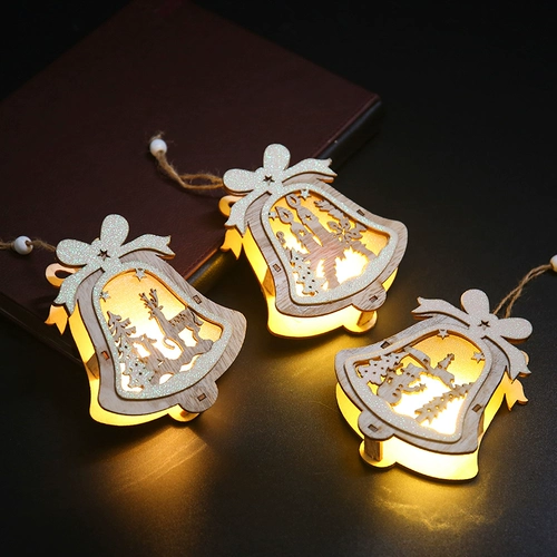 Рождественская деревянная трехмерная подвеска, макет, настольное украшение