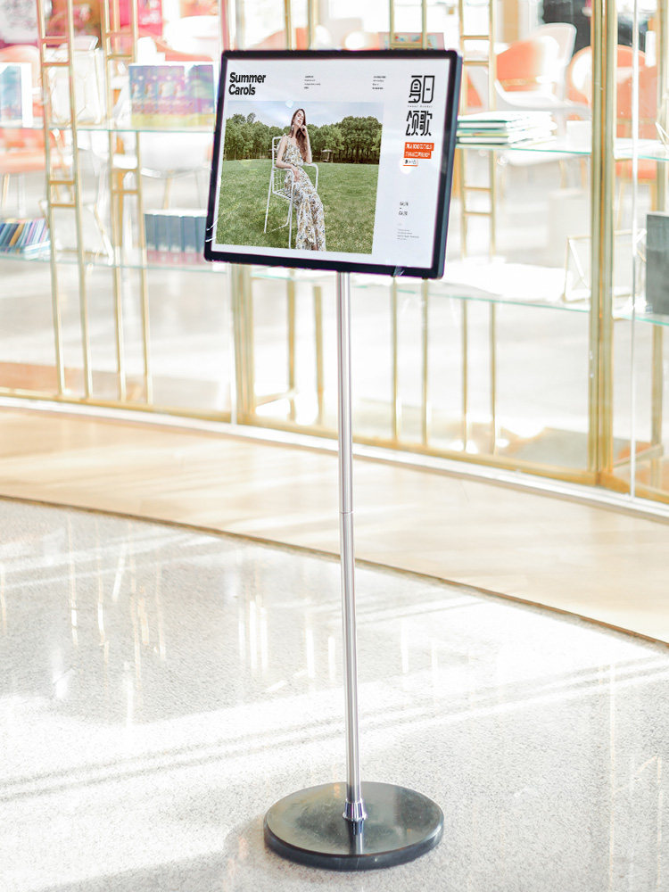 Mall Standing Ground Floor Type Exhibition Stand A3 Standout Signs Pop Poster Billboards Advertising Exhibition Shelf