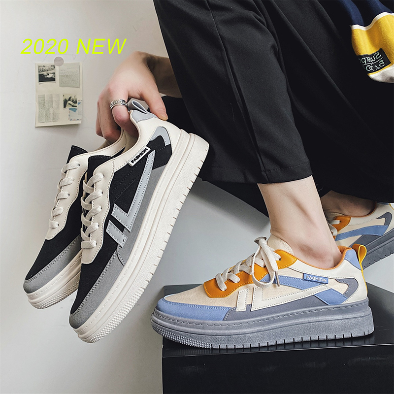 Summer canvas shoes men's shoes 2021 new tide shoes students Joker heightening board shoes Korean fashion casual shoes