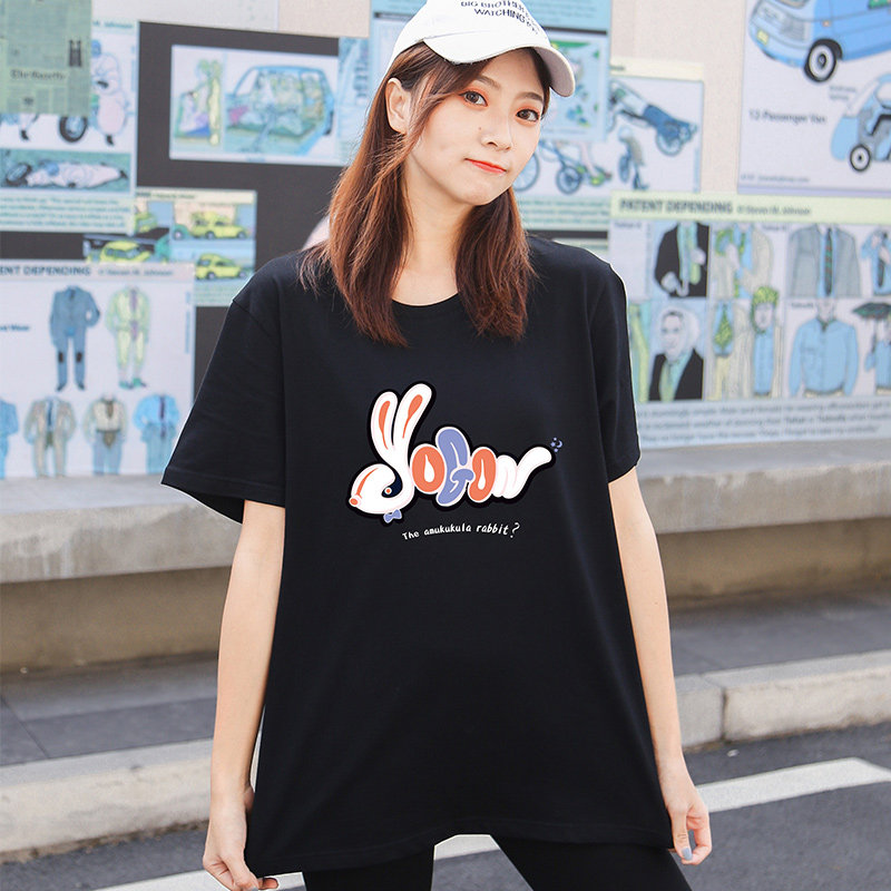 Short sleeve T-shirt female cotton summer loose net red ins Super fire black 2020 new harbor wind half sleeve slim Harajuku