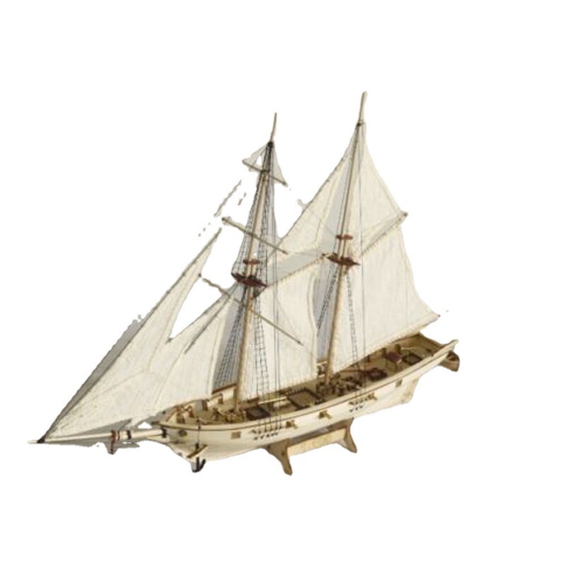 DIY Wooden Assembly Sailboat Model of the Halko, Western Classical Sailboat Model, Toy from the Age of Navigation DIY Wooden Assembly Sailboat Model of the Halko, Western Classical Sailboat Model, Toy from the Age of Navigation