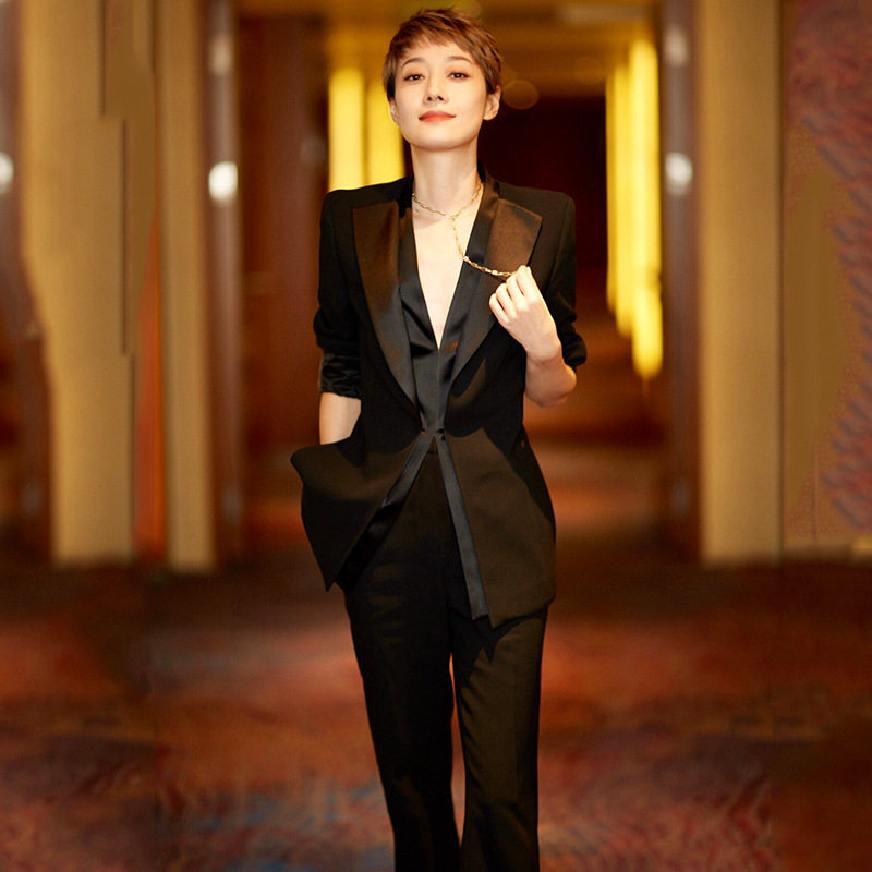 majewuyu Mai Stars Same Suits Suit Suit 2021 Fall Fashion Temperament Horn Pants Pro West Suit