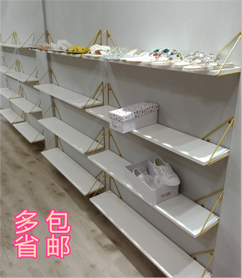 Golden Upper Wall Shoes Shop Shoe Rack Clothing Shop Mei Chia Store Items Display Rack Shop Bag Rack Shoes Shelving Display Shelf-Taobao
