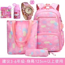 Schoolboy 3-4-5-Grade 6 load-reducing girl childrens school bag Lightweight large capacity shoulder bag Tutoring tote bag