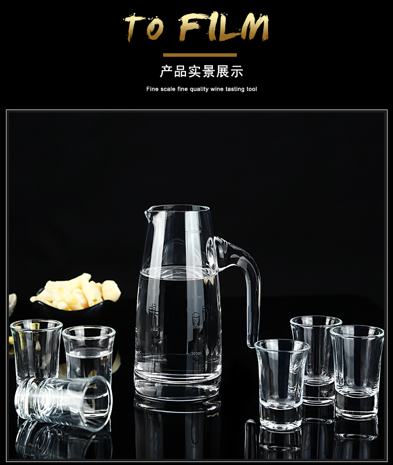 Sáu ly rượu vang đáy dày có thể sống được bắn ly rượu vang trắng kính đặt ly tách rượu một chén rượu nhà ly rượu vang đẹp