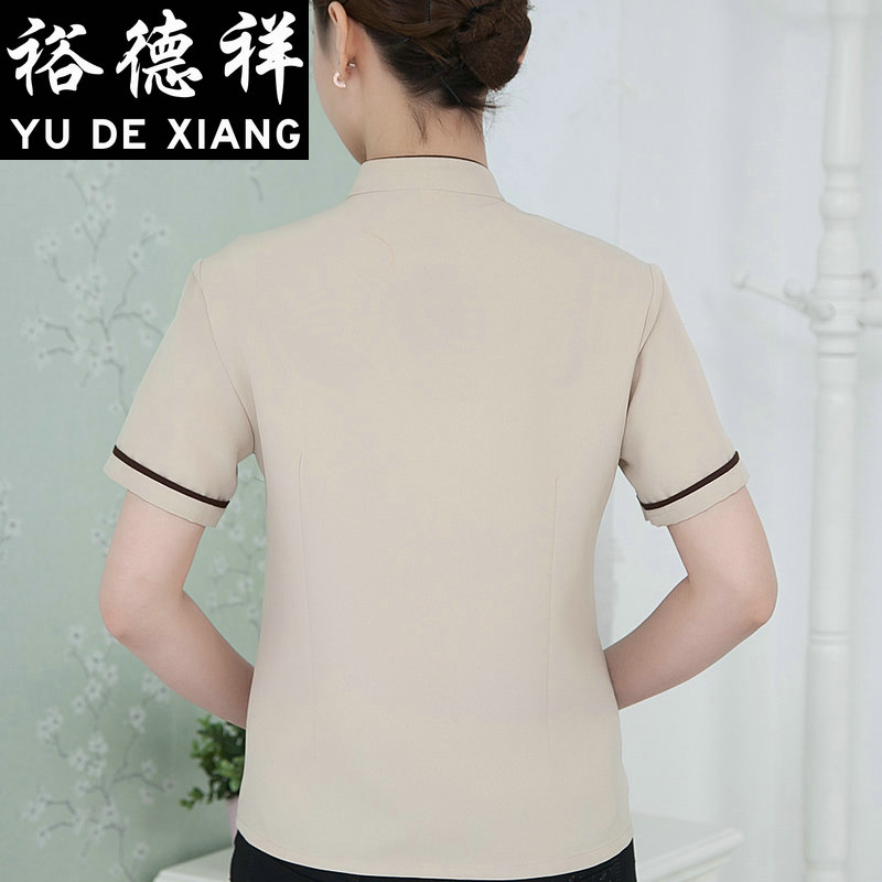 Ngắn tay làm sạch quần áo tiếp viên phòng khách sạn PA workclothes quần áo mùa hè nữ tính sạch bẫy nữ dài tay