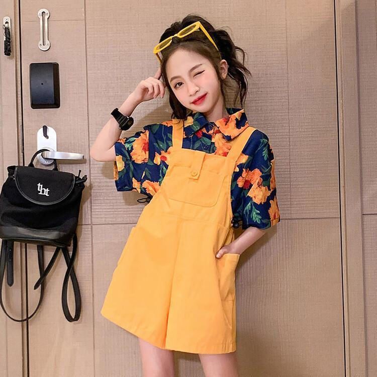 80S Nostalgic Hong Kong Style Clothing Children's Retro High-End Suit Girls' Catwalk Hong Kong Style Overalls 90S