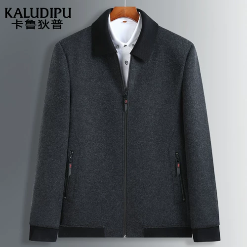 Тонкий пуховик, шерстяное шерстяное пальто, куртка, для среднего возраста, большой размер