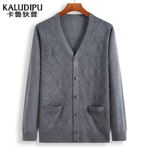 Трикотажный свитер, куртка, осеннее термобелье, кардиган, для среднего возраста, большой размер