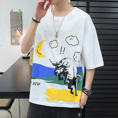 card短袖t恤潮流潮牌宽松纯棉衣服