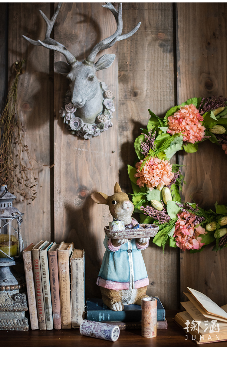 Juhan Alice Rabbit Tray Maid Dinner Table Top Decoration Decoration Garden Courtyard European Fairy Tale anime_voghion.com