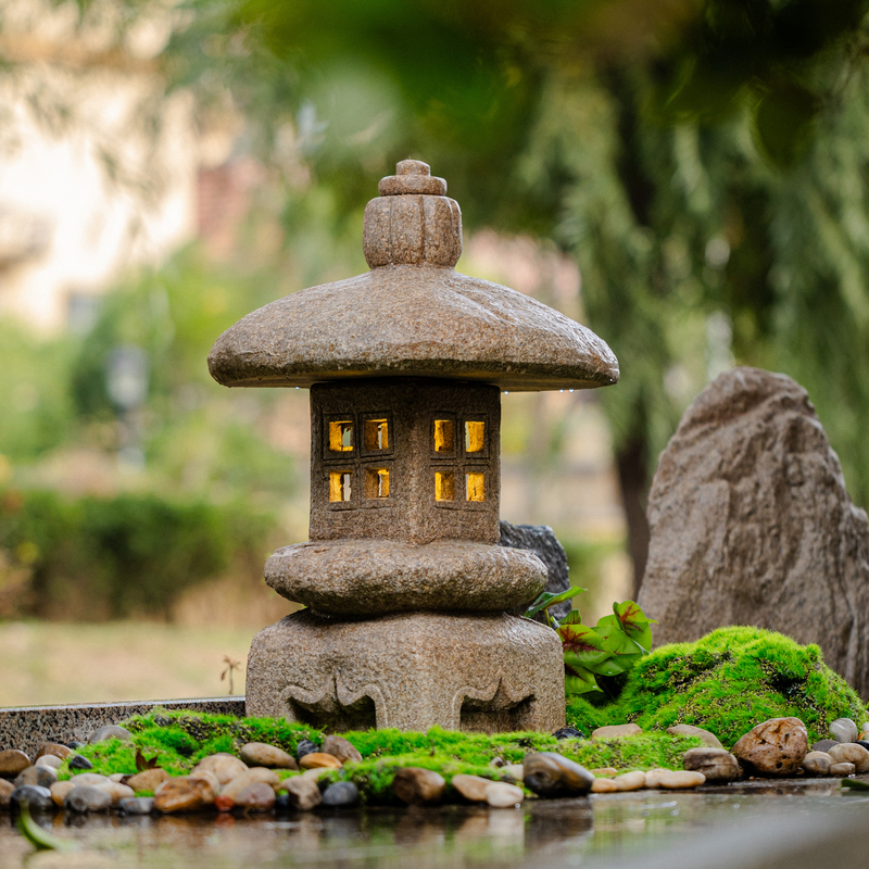 Antique Chinese-Style Solar Garden Lantern Stone Lamp Outdoor Lawn Villa Micro-Landscape Home Decoration Ornament Antique Chinese-Style Solar Garden Lantern Stone Lamp Outdoor Lawn Villa Micro-Landscape Home Decoration Ornament