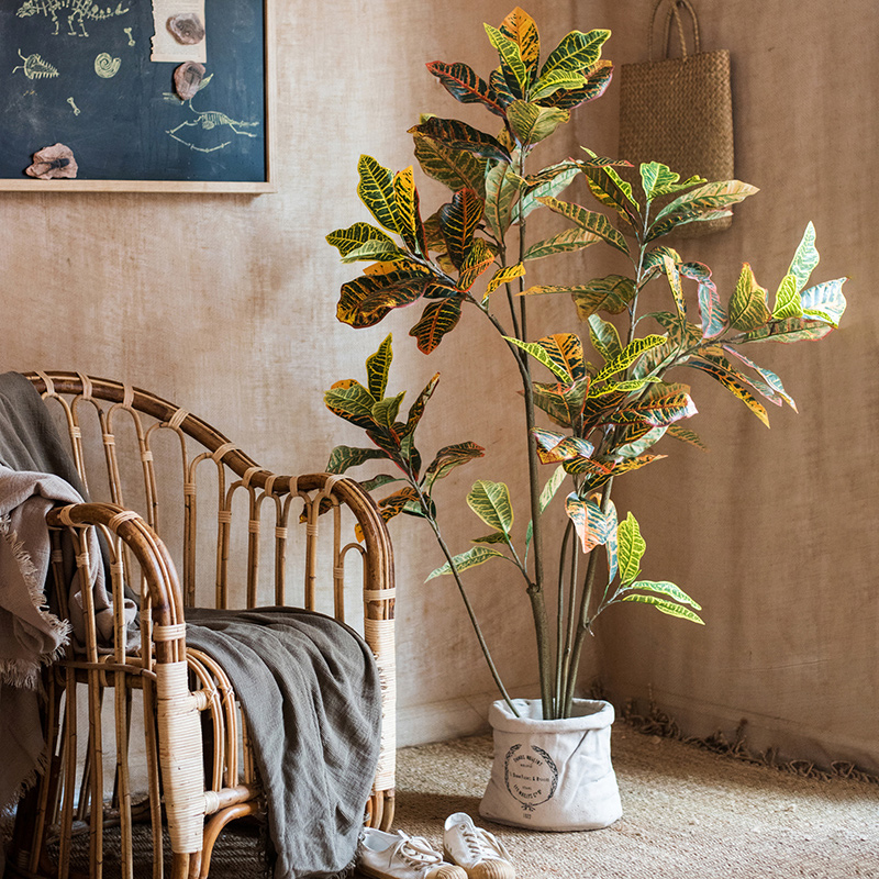 The Culvert Sprinkle Gold Banyan Tree Discoloration Wood Large Green Planting Bonsai Simulation Plant Living Room Decoration Fake Green Planting Floor Pendulum-Taobao