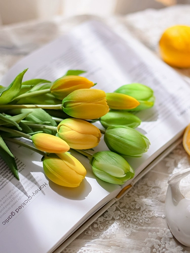 掬涵 Чувство увлажнения с высоким уровнем имитацией имитация цветочниковые тюльпан поддельный цветок