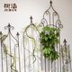 Juhan Retro Iron Art Decorative Flower Stand Fence Garden Balcony Climbing Rattan Frame European Screen Partition Baroque