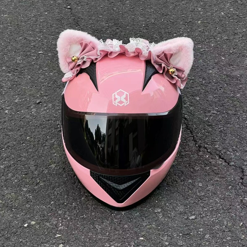 Bell Headband Cute Safety Helmet New National Standard 3C Certified Helmet Scooter Motorcycle Riding Full-Face Helmet Sun Protection Dual Lenses