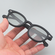 MOSCOT LEMTOSH sunglasses womens plates frosted matt black frame glasses light grey lenses polarized ink mirror male