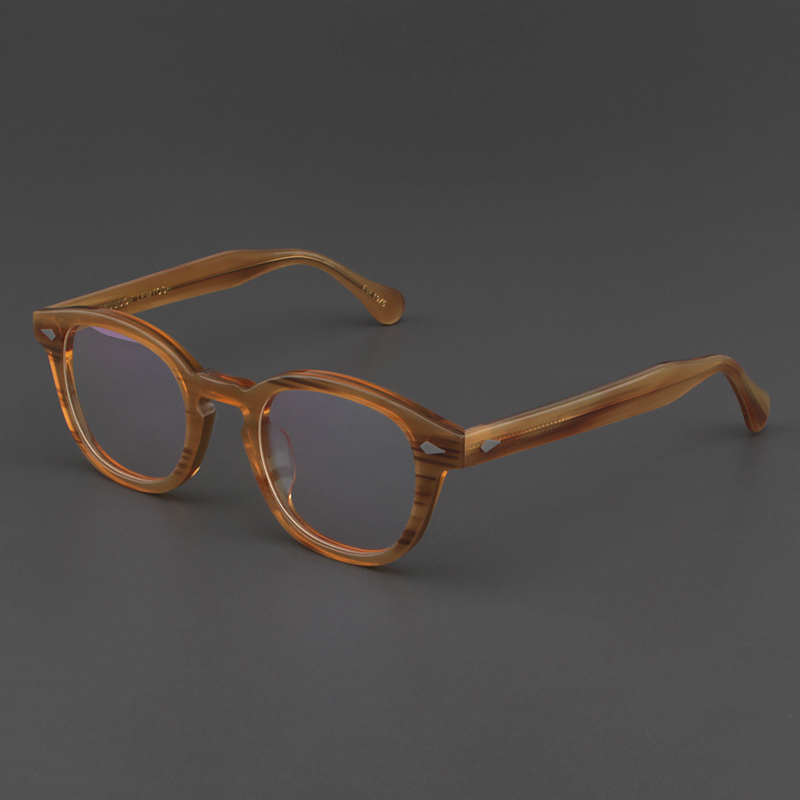 MOSCOT LEMTOSH glasses frame men's golden brown linen color full frame XL retro plate myopia frame women