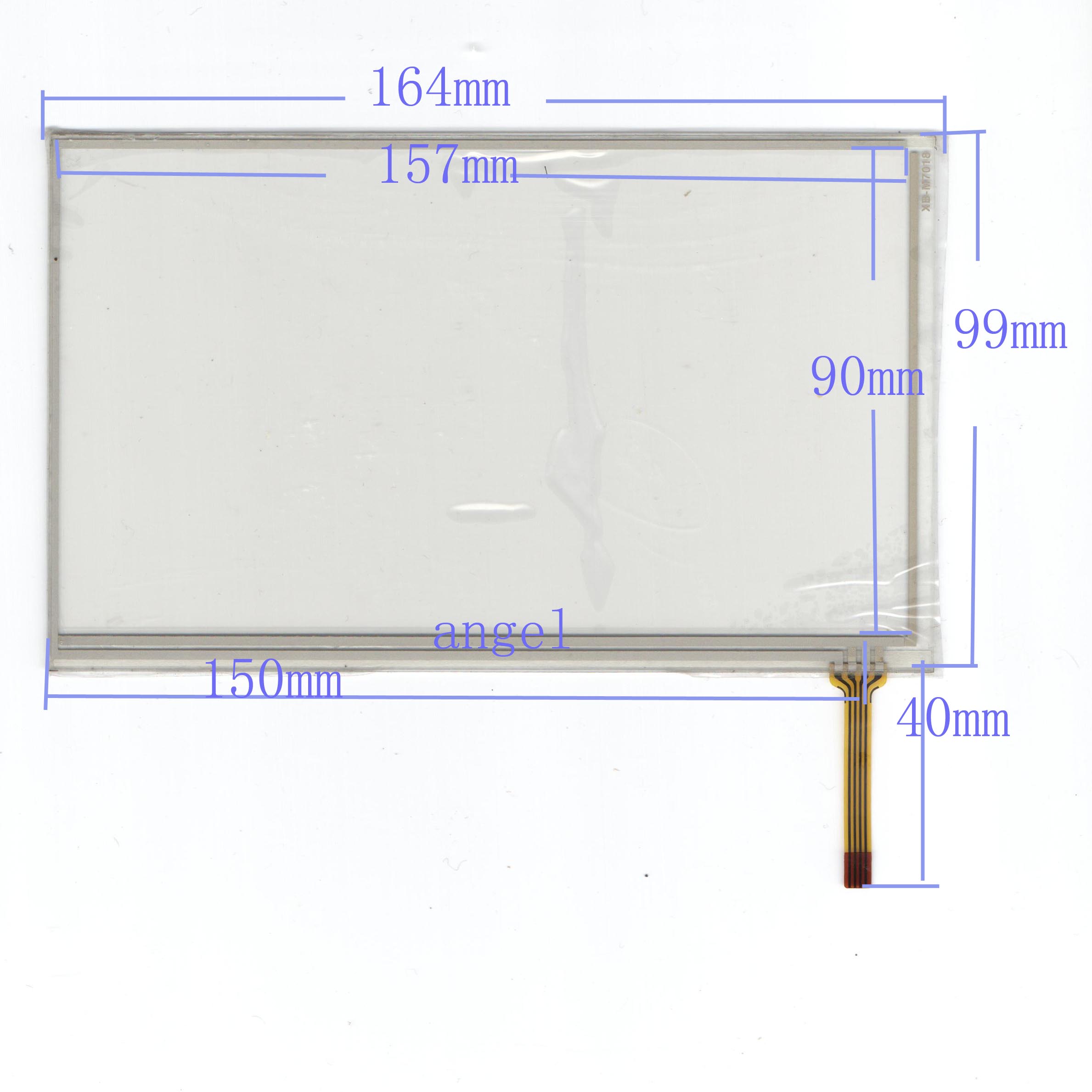 Four-wire resistance touch handwriting outer screen glass 164*99mm