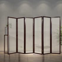 New Chinese landscape screen partition living room simple modern fashion solid wood folding mobile folding screen screen