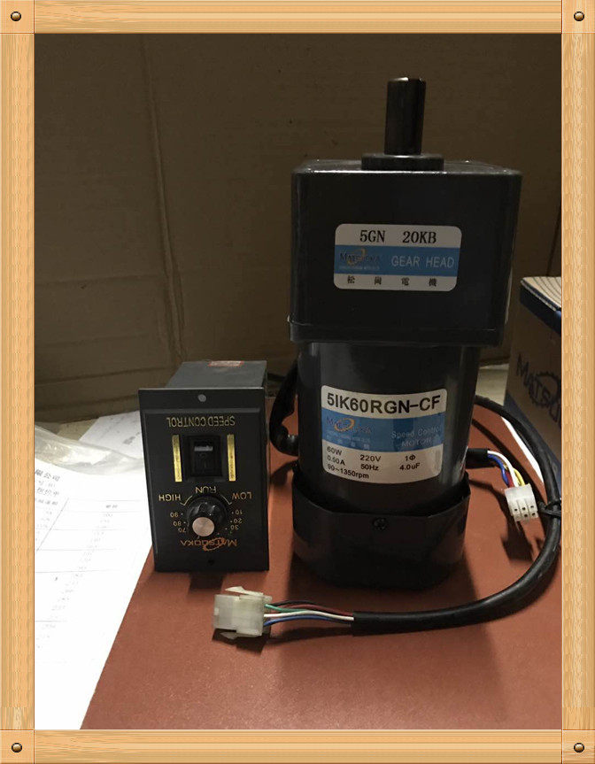 5IK60RGN-CF AC throttling motor 5GN20KB reduction box shaft diameter 15 speed ratio 1 ratio 20 Sungang motor