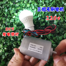 220V brushless motor double ball bearing brushless motor 45W high speed and high power short shaft DIY production