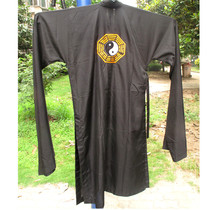 Gossip Tsing Yi Road Clothing Taoist dress black embroidered gossip italics diagramping open long sleeve robe Taoist supplies