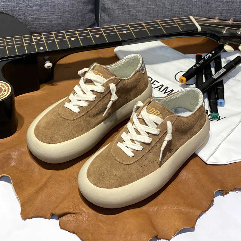 Korean Distressed Thick-Soled Wool-Lined Dirty Shoes for Women 2026 Winter New Brown Retro Casual Star Dirty Shoes Korean Distressed Thick-Soled Wool-Lined Dirty Shoes for Women 2026 Winter New Brown Retro Casual Star Dirty Shoes