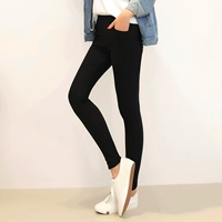 Mặc quần legging bên ngoài đeo bút chì Hàn Quốc, eo cao, chân, quần dài, giảm béo, kích thước lớn, nữ cộng với nhung, quần mùa thu dày quần thể thao nữ cá tính